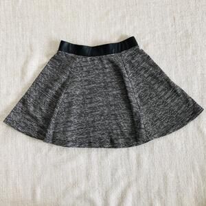 H&M High Waist A-Line Skirt Black White Tweed XS - Used